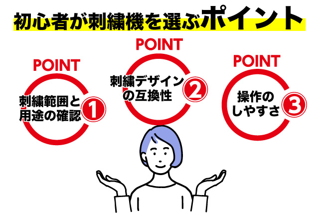初心者が刺繍機を選ぶポイント