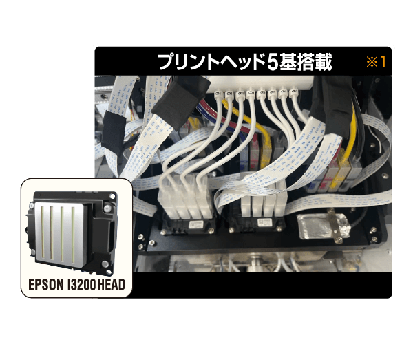 プリントヘッド5基搭載