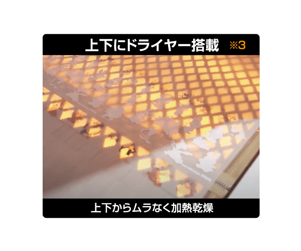 上下にドライヤー搭載